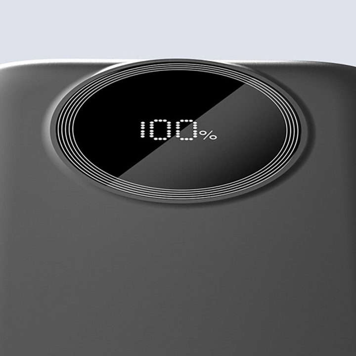 Išorinė baterija 20000 mAh su integruotu laidu juoda K13Pro