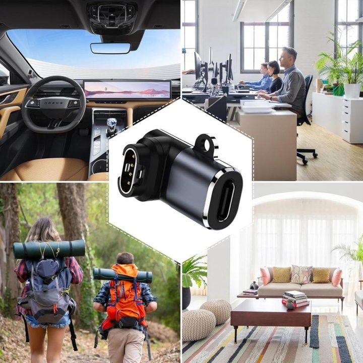Adapteris Garmin išmaniajam laikrodžiui USB-C pilkas