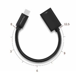 USB-C į USB-A 3.0 OTG adapteris juodas