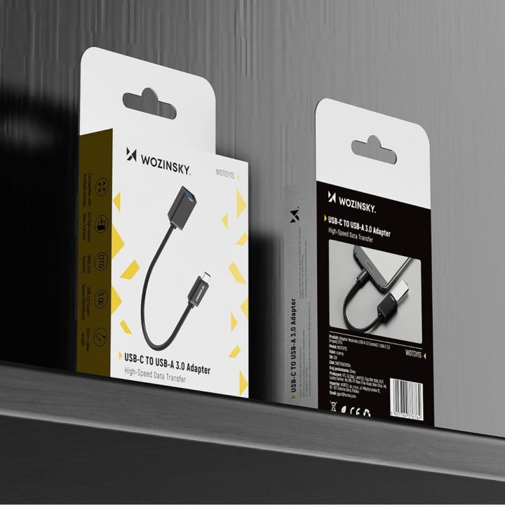 USB-C į USB-A 3.0 OTG adapteris juodas