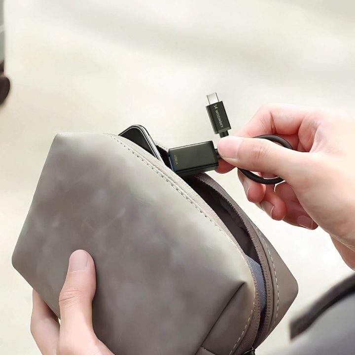 USB-C į USB-A 3.0 OTG adapteris juodas