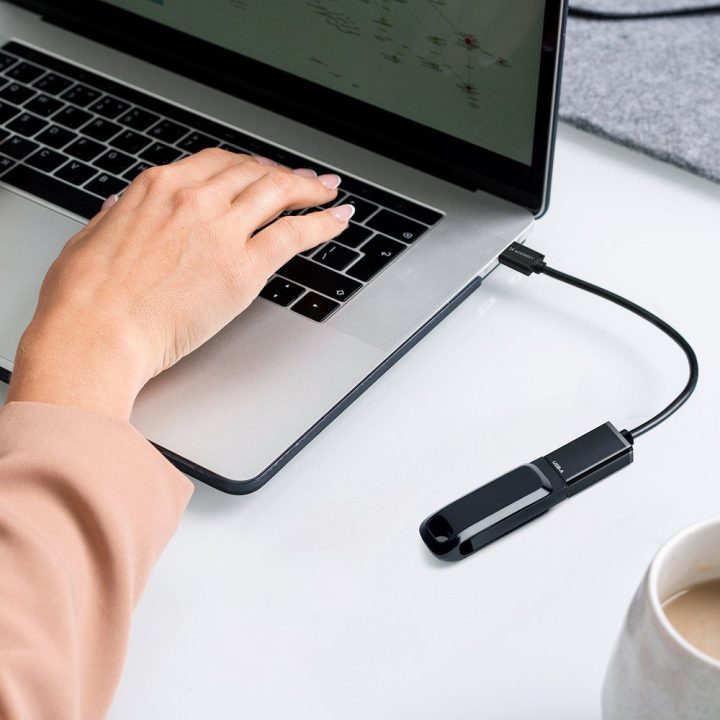 USB-C į USB-A 3.0 OTG adapteris juodas