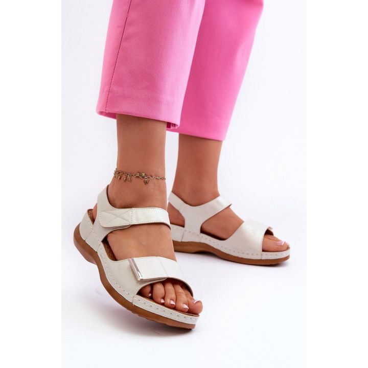 Patogios moteriški sandalai su Velcro Silver Iphiope