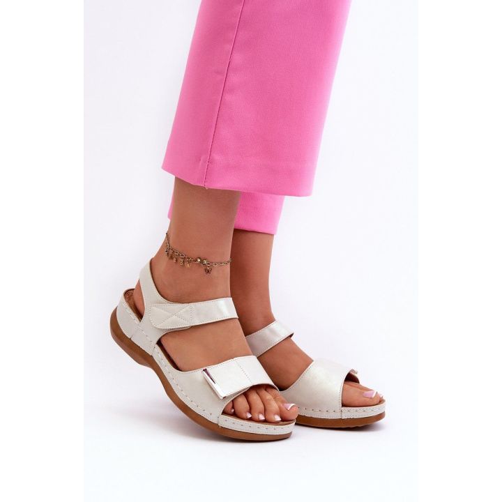 Patogios moteriški sandalai su Velcro Silver Iphiope