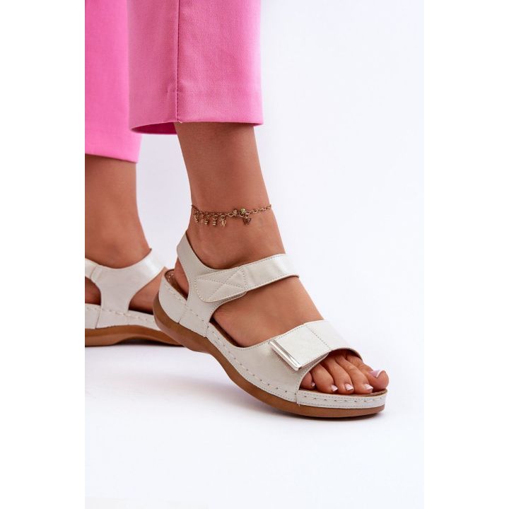 Patogios moteriški sandalai su Velcro Silver Iphiope