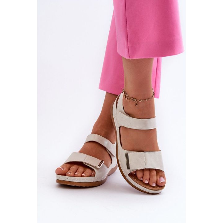 Patogios moteriški sandalai su Velcro Silver Iphiope