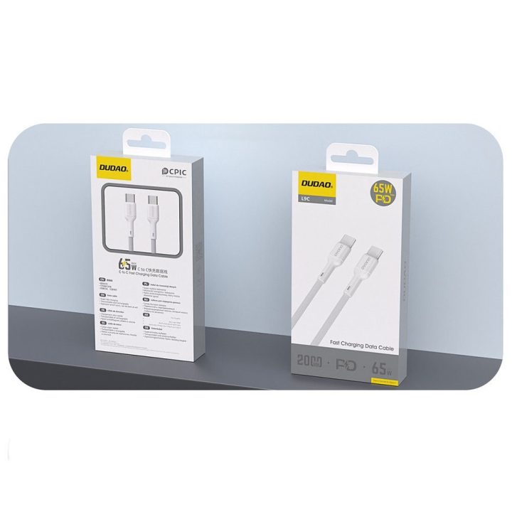 Įkrovimo laidas USB-C – USB-C baltas 65 W 1 m