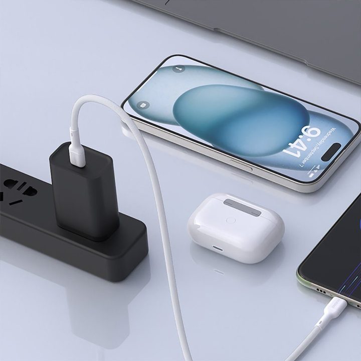 Įkrovimo laidas USB-C – USB-C baltas 65 W 2 m