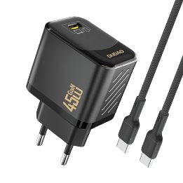 Kroviklis sieninis 45 W GaN su USB-C laidu juodas