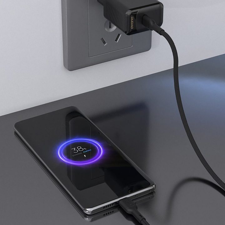USB-C kabelis 65 W 2 m juodas