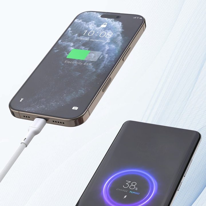 Įkrovimo laidas USB-C – USB-C baltas 240 W 2 m
