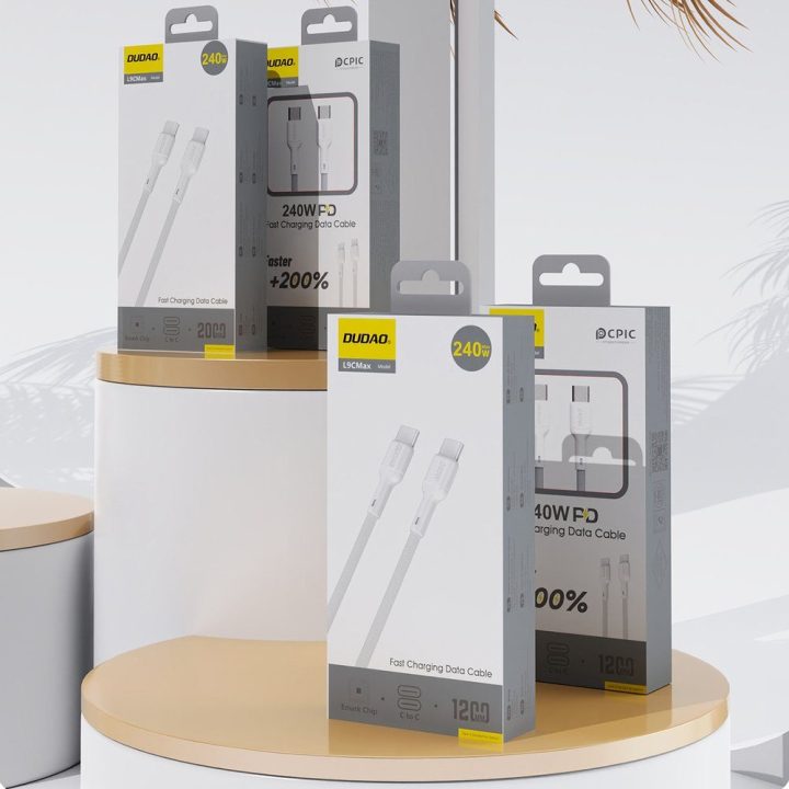 Įkrovimo laidas USB-C – USB-C baltas 240 W 2 m