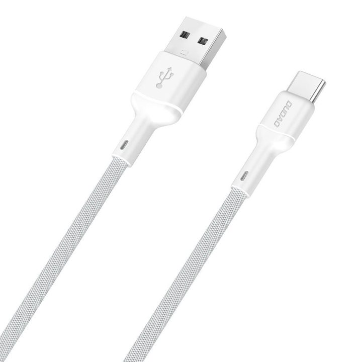 Įkrovimo laidas USB-A – USB-C baltas 1 m L9T 5A DUDAO