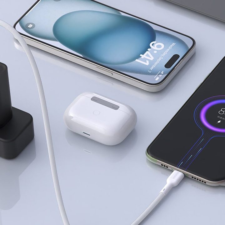 Įkrovimo laidas USB-A – USB-C baltas 1 m L9T 5A DUDAO