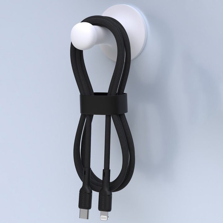 Įkrovimo laidas USB-C – Lightning 30 W juodas 1 m