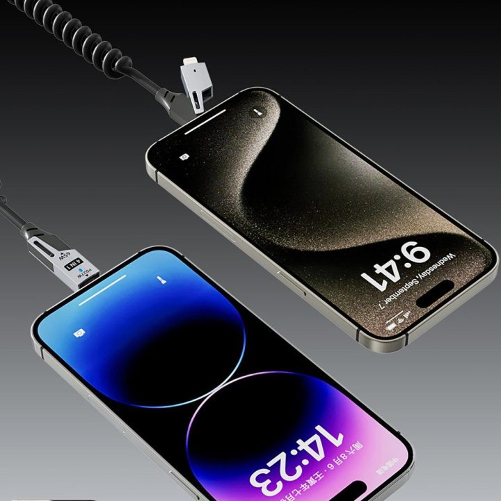 Įkrovimo laidas 4-in-1 USB-A/USB-C – Lightning/USB-C juodas