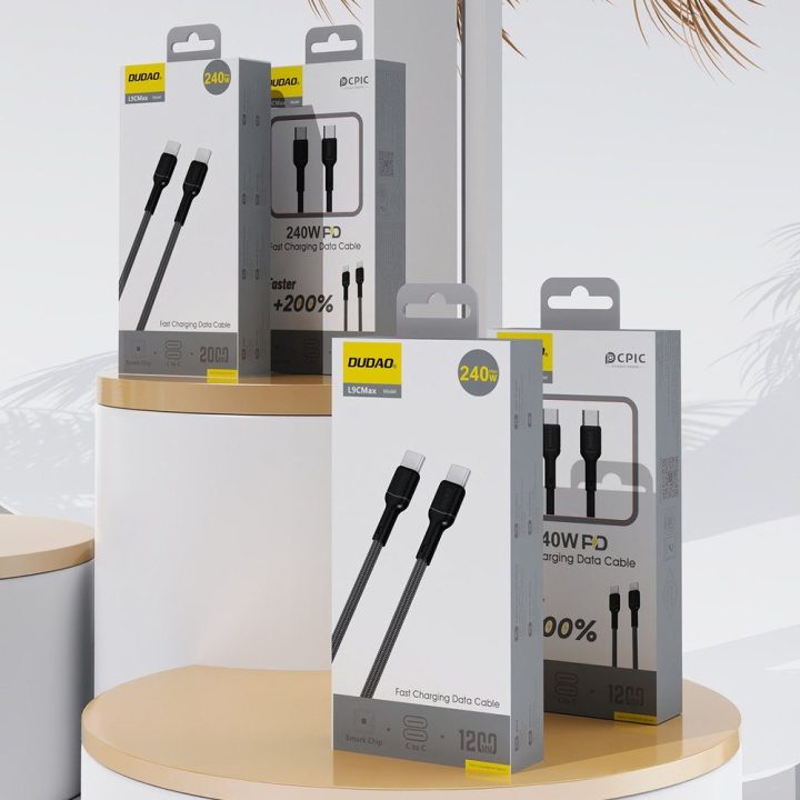Įkrovimo laidas USB-C – USB-C 240 W juodas 1,2 m