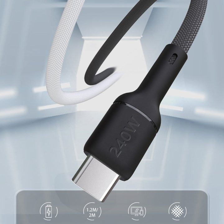 Įkrovimo laidas USB-C – USB-C 240 W juodas 1,2 m