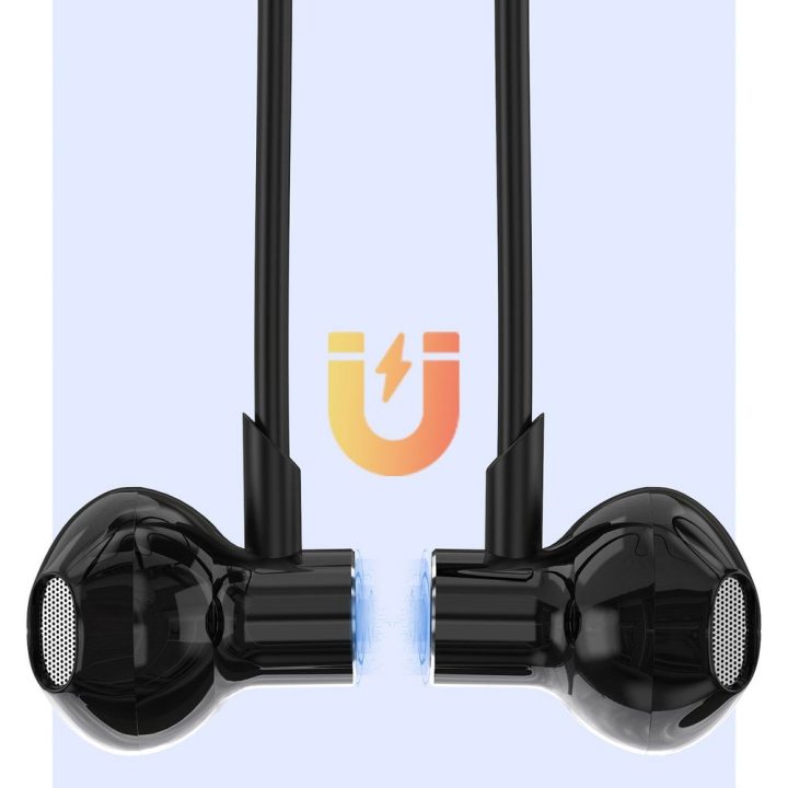 Belaidės ausinės ant kaklo juodos Bluetooth U5 Max