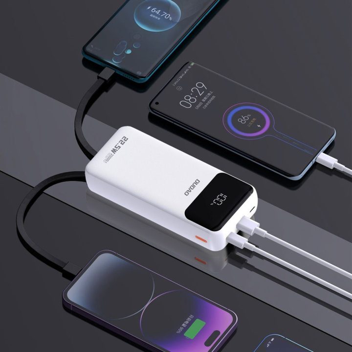 Išorinė baterija 22,5 W 20 000 mAh balta K15Pro