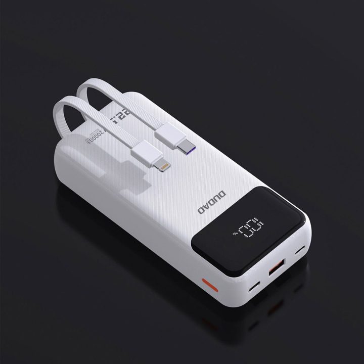 Išorinė baterija 22,5 W 20 000 mAh balta K15Pro