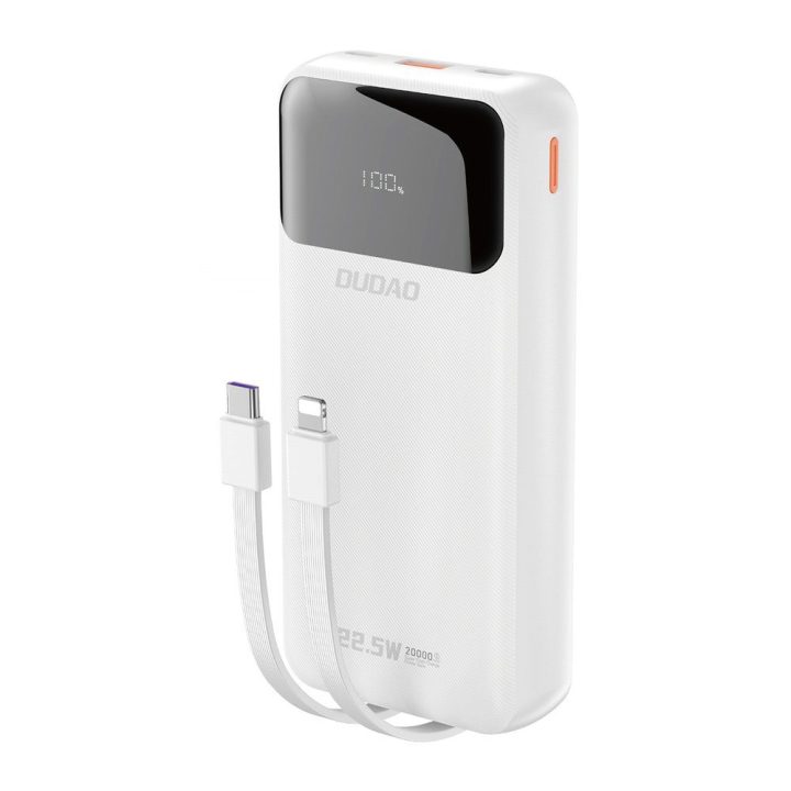 Išorinė baterija 22,5 W 20 000 mAh balta K15Pro