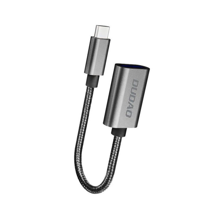 OTG adapteris USB-C į USB-A pilkas L15T