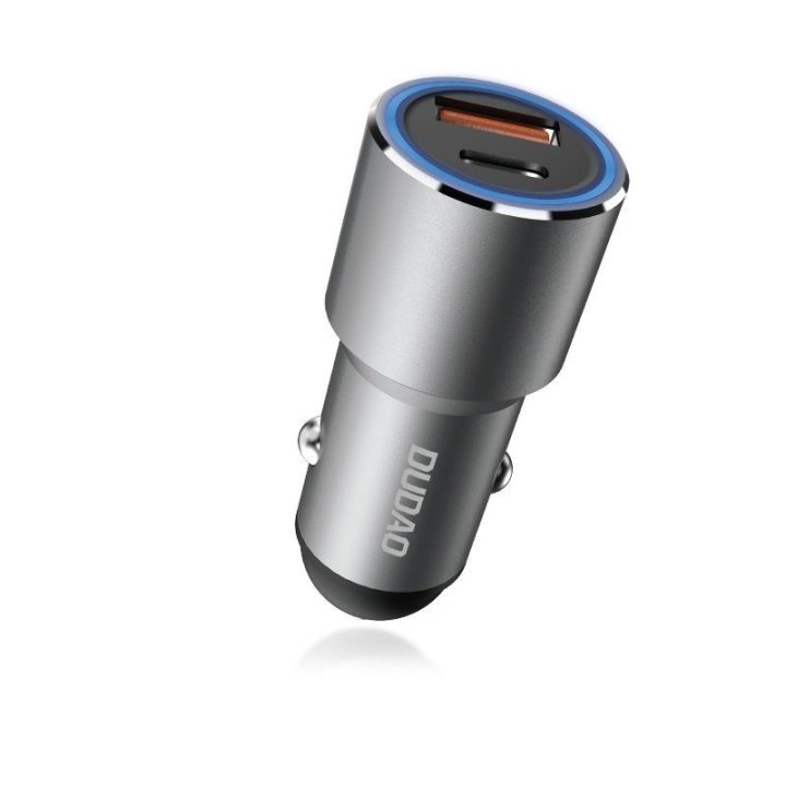 Automobilinis kroviklis USB-C PD pilkos spalvos 22,5 W
