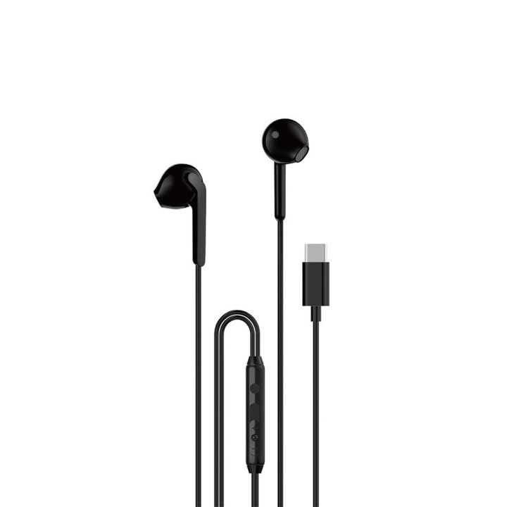 Ausinės į ausis laidinės USB-C juodos X3C 1,2 m
