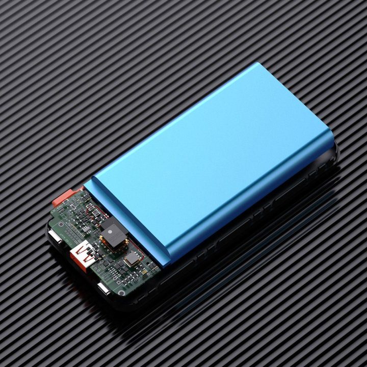 Išorinė baterija 20000 mAh 22,5 W su integruotais laidais