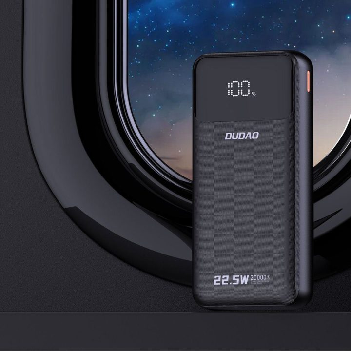 Išorinė baterija 20000 mAh 22,5 W su integruotais laidais