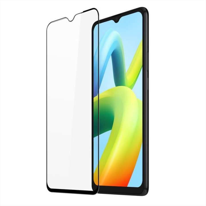 Grūdintas stiklas Xiaomi Redmi A2 / A1 9H juodas 9D