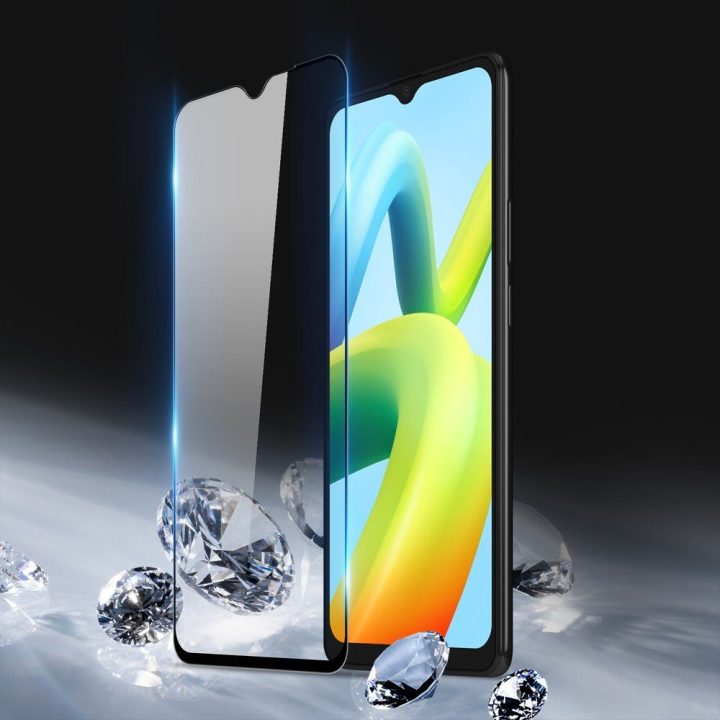 Grūdintas stiklas Xiaomi Redmi A2 / A1 9H juodas 9D