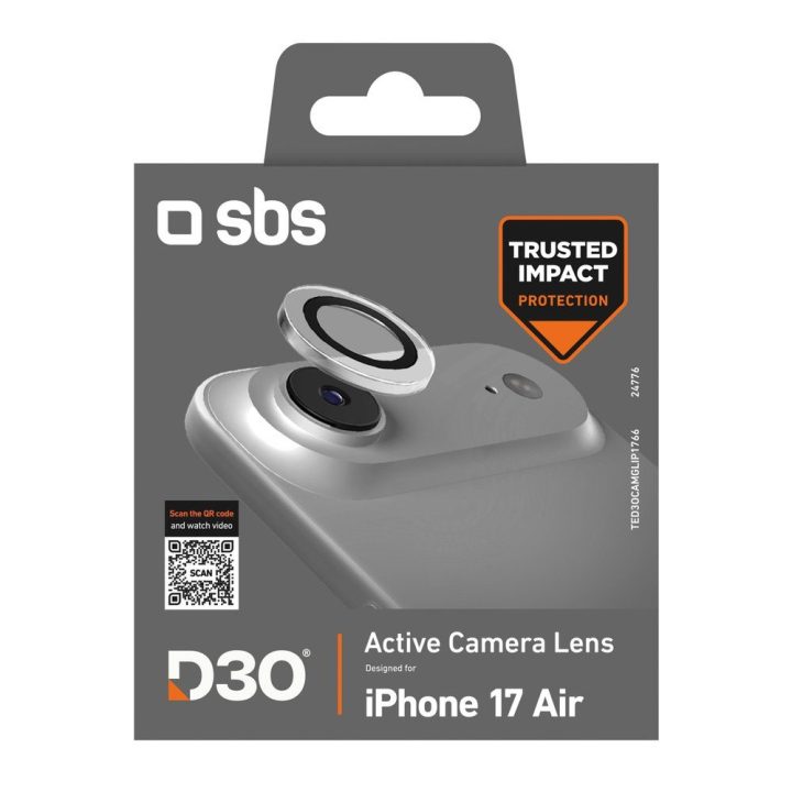 Apsauginis kameros stiklas iPhone 17 Air D3O technologija SBS
