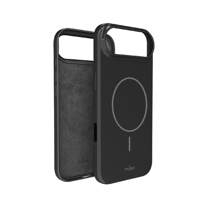 Telefono dėklas iPhone 17 juodas polikarbonatas MagSafe Puro