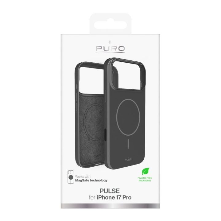 Telefono dėklas iPhone 17 Pro pilkas polikarbonatas MagSafe Puro