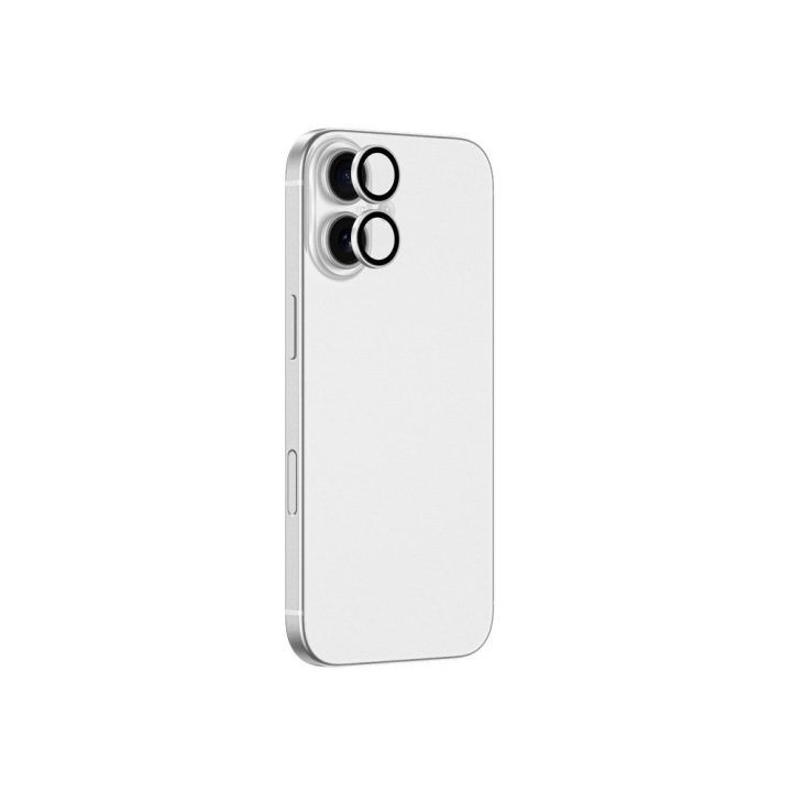 Objektyvo stikliukas iPhone 17 sidabrinis aliuminio rėmelis AmazingThing