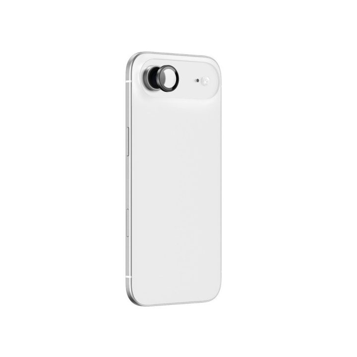 Grūdintas kameros stiklas iPhone 17 Air juodas aliuminio rėmelis AmazingThing