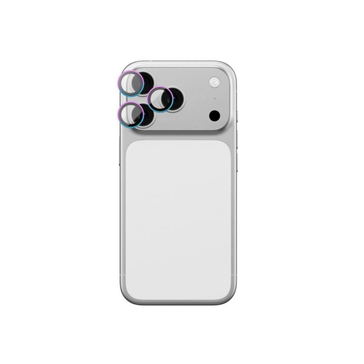 Objektyvo stiklas iPhone 17 Pro / Pro Max vaivorykštinis aliuminis AmazingThing
