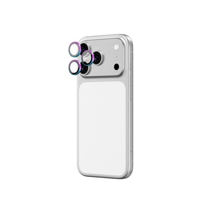Objektyvo stiklas iPhone 17 Pro / Pro Max vaivorykštinis aliuminis AmazingThing