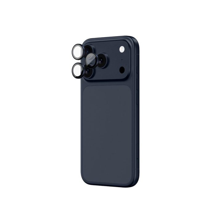 Objektyvo stiklas iPhone 17 Pro / Pro Max mėlynas aliuminio rėmelis AmazingThing