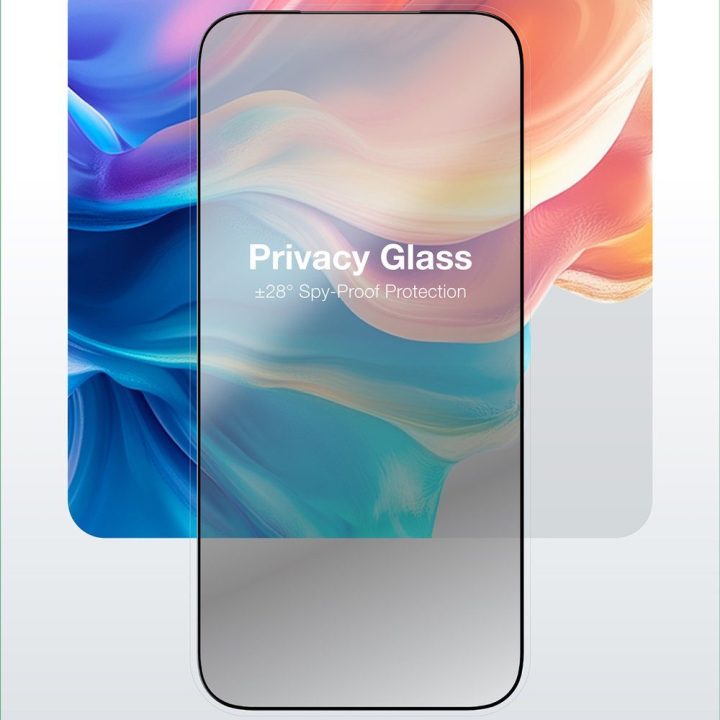 Grūdintas stiklas iPhone 17 Pro Max privatumo AmazingThing