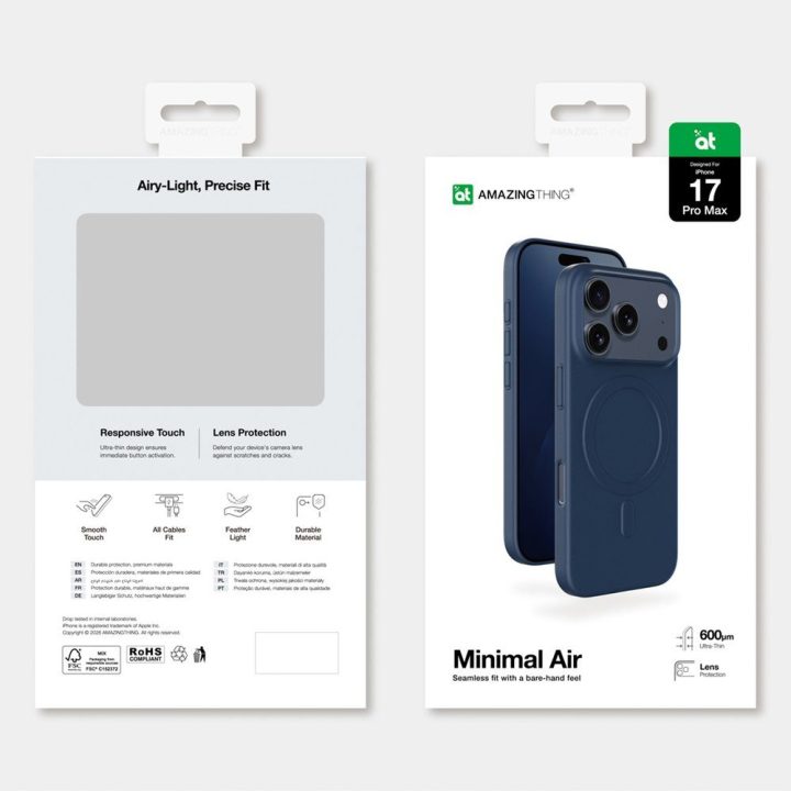 Telefono dėklas iPhone 17 Pro Max mėlynas MagSafe AmazingThing