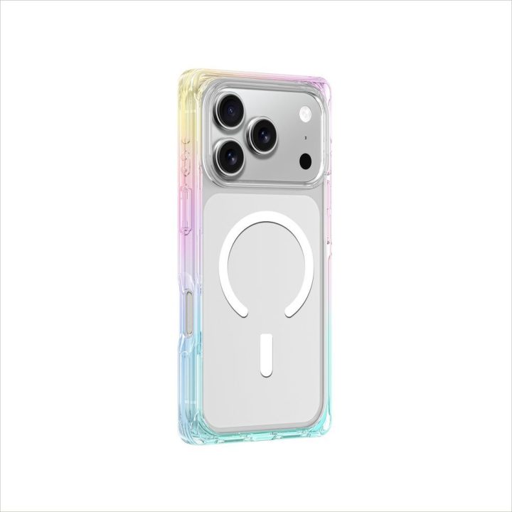 Telefono dėklas iPhone 17 Pro Max skaidrus spalvotas MagSafe AmazingThing