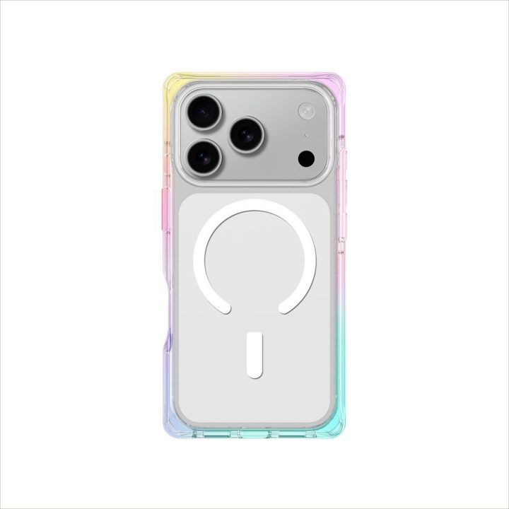 Telefono dėklas iPhone 17 Pro Max skaidrus spalvotas MagSafe AmazingThing
