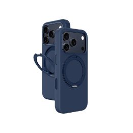 Telefono dėklas iPhone 17 Pro Max mėlynas su stovu AmazingThing