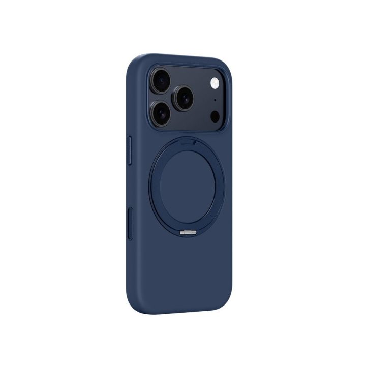 Telefono dėklas iPhone 17 Pro Max mėlynas su stovu AmazingThing