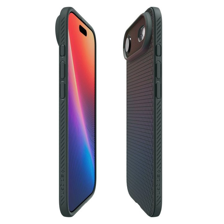 Telefono dėklas iPhone 17 Air žalias Spigen Liquid Air