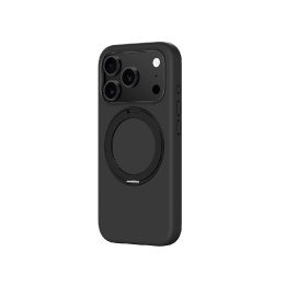 Telefono dėklas iPhone 17 Pro Max juodas su stovu AmazingThing