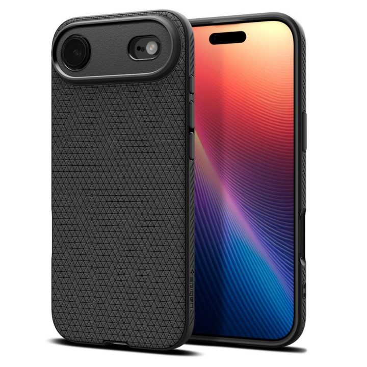 Telefono dėklas iPhone 17 juodas matinis Spigen